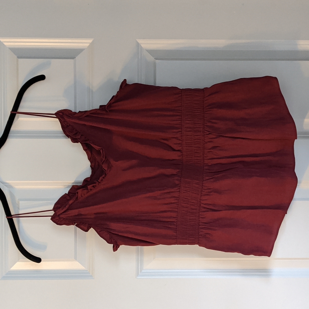 Ruffle peplum tank